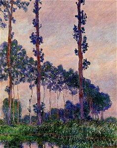Three Trees in Grey Weather 1891 Claude Monet. Free illustration for personal and commercial use.