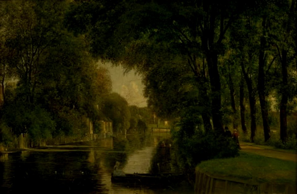 Thorald Brendstrup - A Canal. Frederiksværk, Zealand - KMS1225 - Statens Museum for Kunst