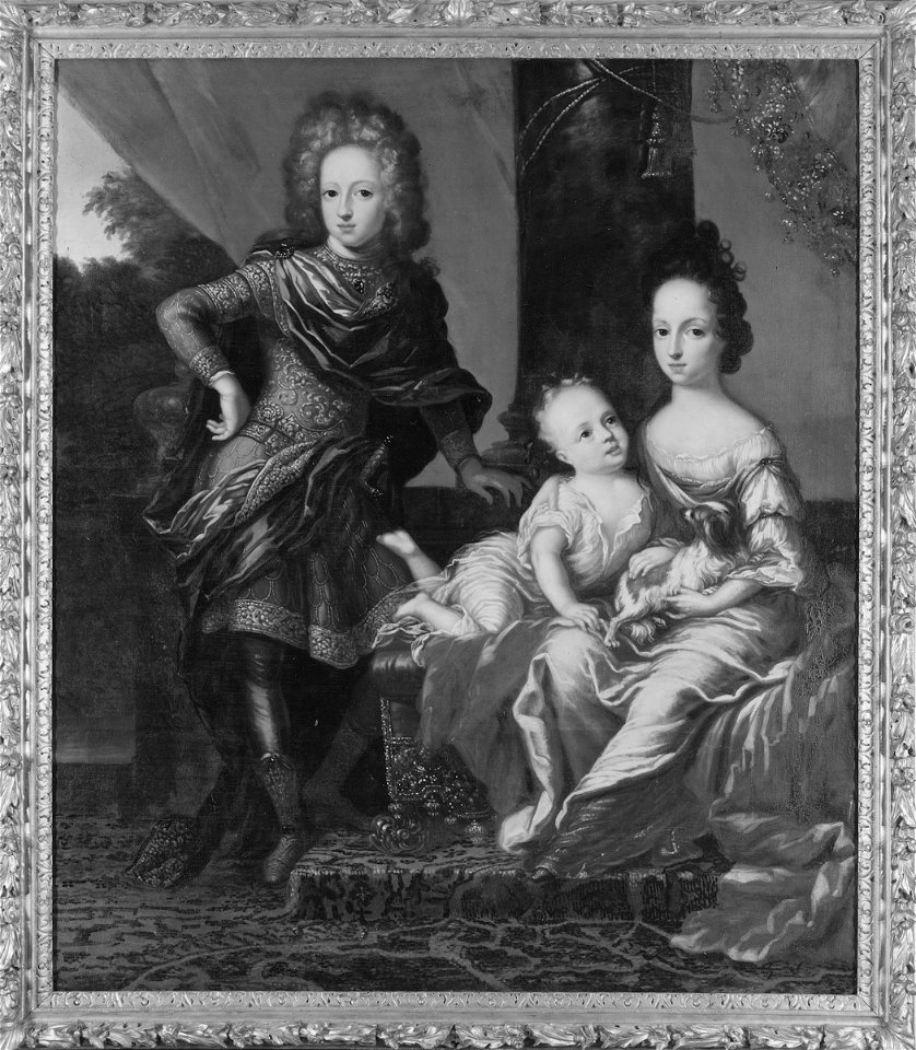 Three children of Charles XI of Sweden, Charles XII also Carl of Sweden, Swedish, Karl XII - Nationalmuseum - 39472