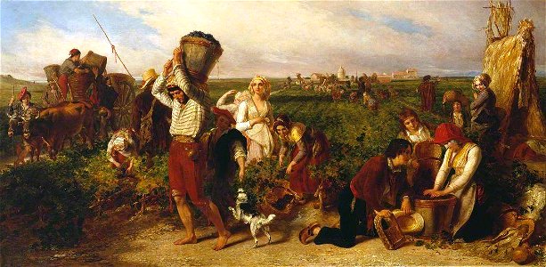 Thomas Uwins (1782-1857) - The Vintage in the Claret Vineyards of the South of France - N00387 - National Gallery