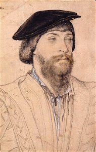Thomas, Lord Vaux, detail, by Hans Holbein the Younger