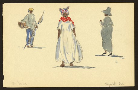 Three figures, natives of St. Lucia LCCN2004661413