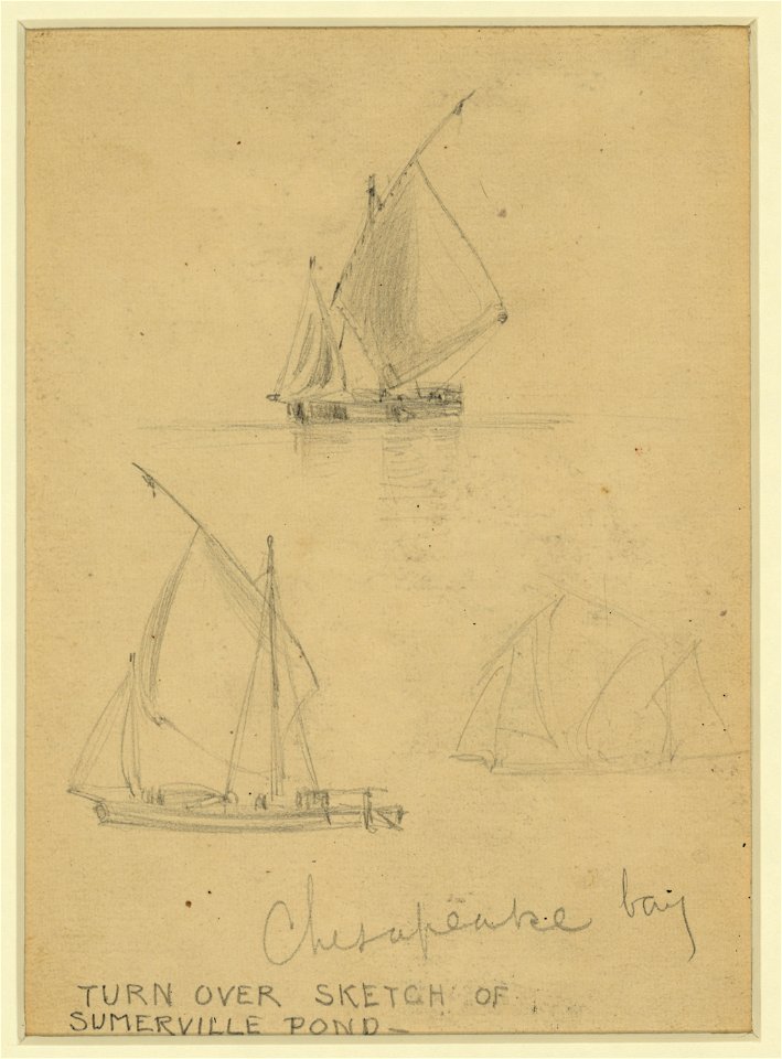 Three sailboats on Chesapeake Bay LCCN2004660122