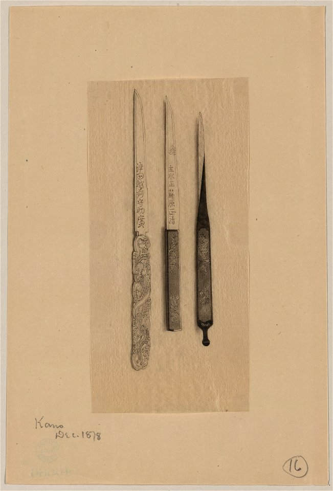 Three letter openers or knives LCCN2009630192