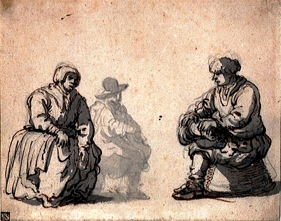 Three seated figures RMG PV5185