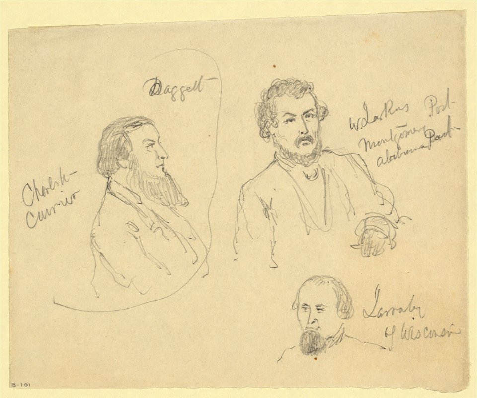 Three bust portraits including news papermen LCCN2004661076