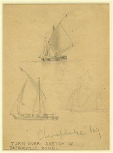 Three sailboats on Chesapeake Bay LCCN2004660122