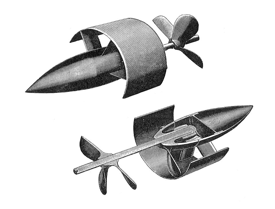 Thornycroft screw turbine propellor (Rankin Kennedy, Modern Engines, Vol III)