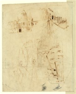 Three study sketches of houses LCCN2004661707