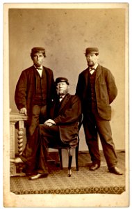 Three Men in Hats, by Negretti & Zambra
