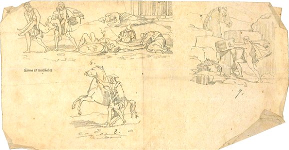 Three Scenes from the Iliad by Kunstwerkplaatsen Cuypers & Co. Cuypershuis 0682w