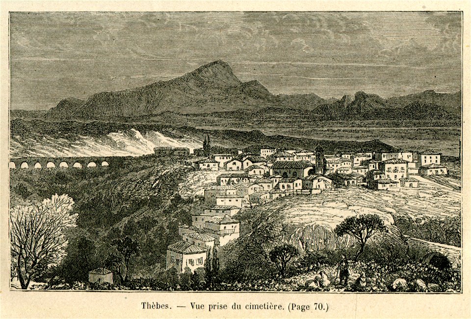 Thèbes - Vue prise du cimetière - Belle Henri - 1881