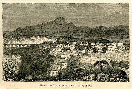 Thèbes - Vue prise du cimetière - Belle Henri - 1881
