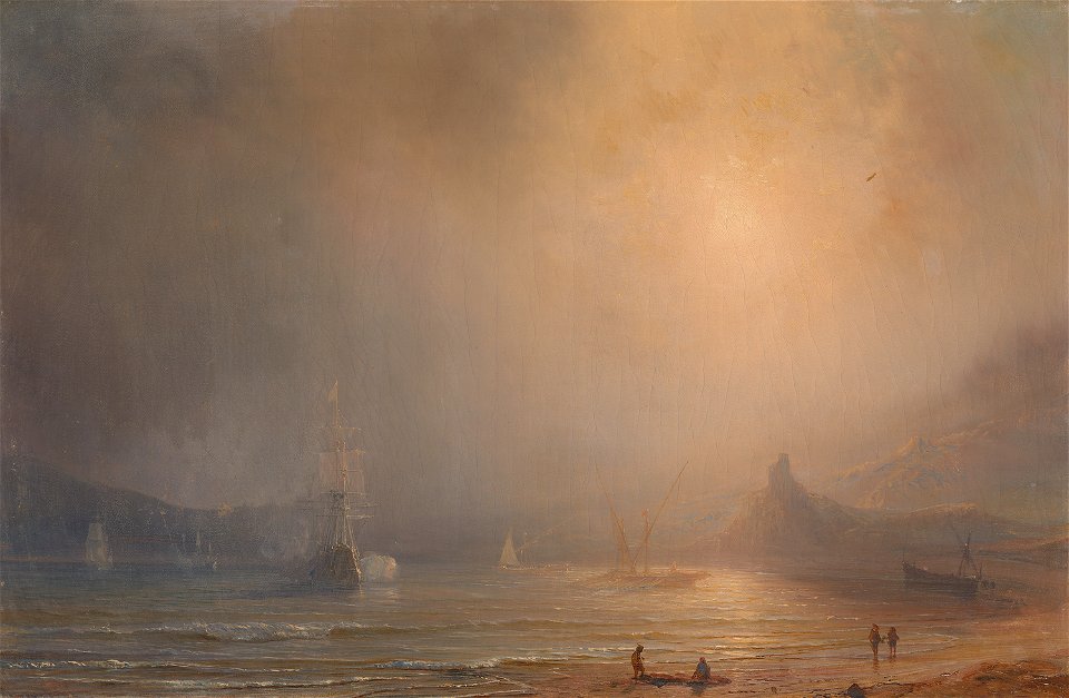 Théodore Gudin - Nevel aan de kust van de Middellandse zee - SA 186 - Amsterdam Museum