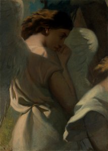 Théodore Chassériau - An Angel Praying in the Garden of Olives - 2007-22 - Princeton University Art Museum. Free illustration for personal and commercial use.