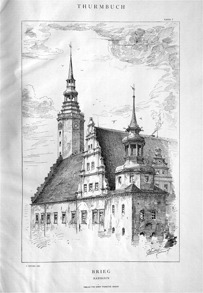 Thurmbuch Tafel 007 Brzeg Brieg Rathaus