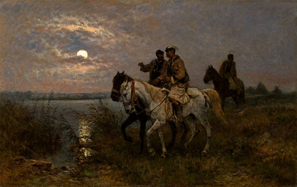 Otto von Thoren - Vollmondnacht mit ungarischen Reitern