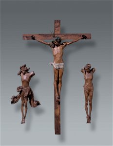 Three crucifixes Amerbach Cabinet HMB 1870-947 c1430