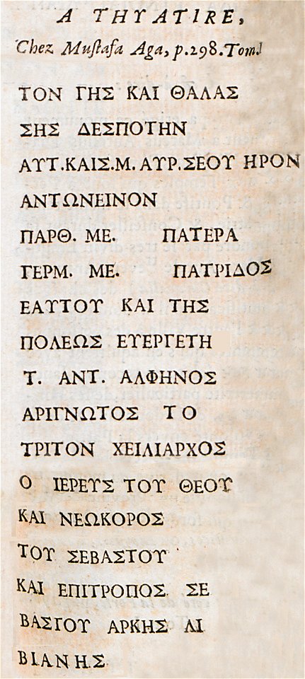 Thyateira inscription (3) - Spon Jacob - 1678