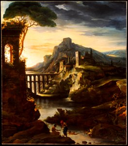Théodore Géricault - Evening, Landscape with an Aqueduct