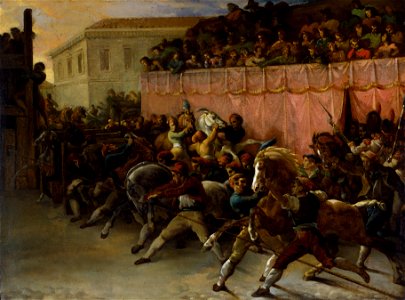 Théodore Géricault - Riderless Racers at Rome - Google Art Project