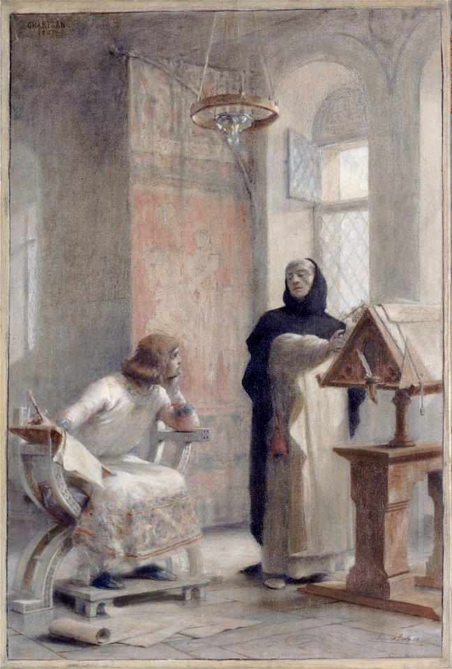 Théobald Chartran - Esquisse pour l'escalier de la Sorbonne , Louis IX à l'abbaye de Royaumont - PPP4633 - Musée des Beaux-Arts de la ville de Paris