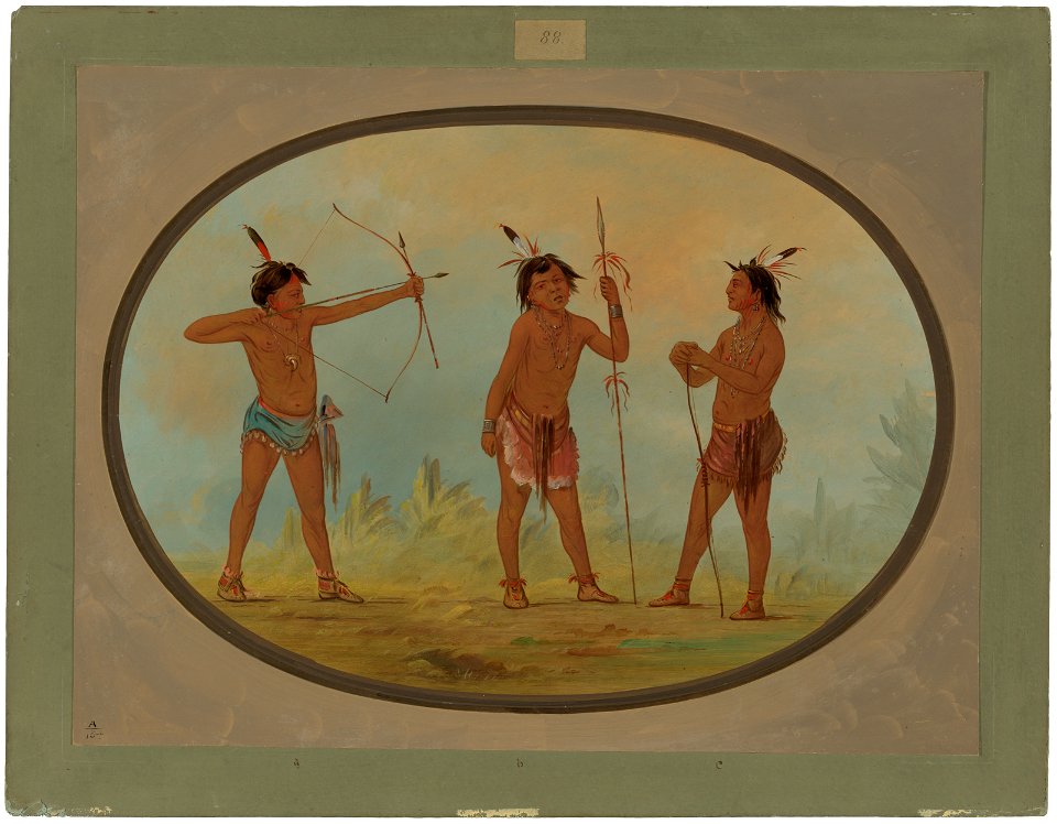 Three Shoshonee Warriors Armed for War C16550