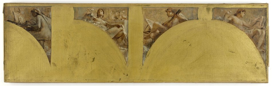 Théobald Chartran - Esquisse pour le salon des Arts de l'Hôtel de Ville de Paris , La gravure de médailles. L'orfèvrerie - PPP3922 - Musée des Beaux-Arts de la ville de Paris