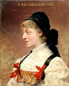 Théobald Chartran - Portrait de Suzanne Reichenberg (1853-1924), sociétaire de la Comédie-Française - P1097 - Musée Carnavalet. Free illustration for personal and commercial use.