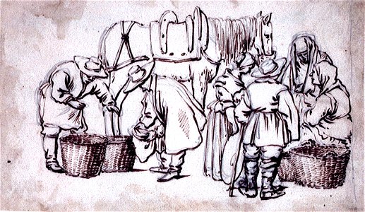 Three men, three women and a horse RMG PV5174