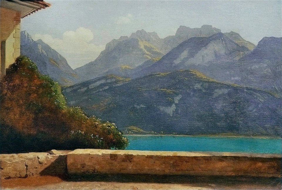 Théodore Caruelle d'Aligny - Terrasse sur le lac Majeur