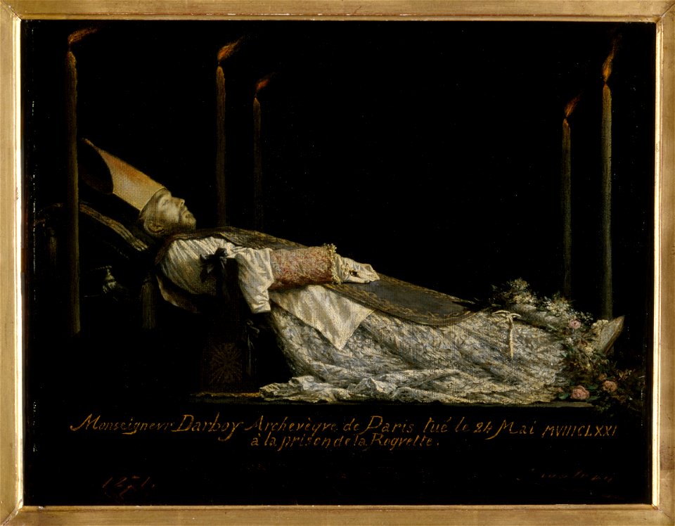 Théobald Chartran - Monseigneur Darboy (1813-1871), archevêque de Paris, exposé après sa mort - P1049 - Musée Carnavalet
