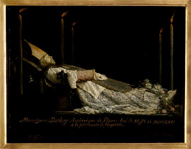 Théobald Chartran - Monseigneur Darboy (1813-1871), archevêque de Paris, exposé après sa mort - P1049 - Musée Carnavalet