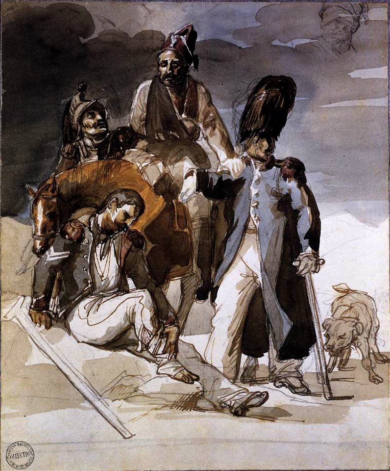Théodore Géricault - Wounded Soldiers Retrating from Russia - WGA08642