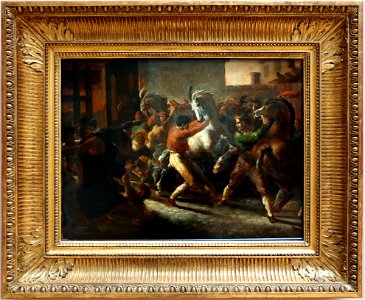Théodore géricault, la corsa dei cavalli scossi a roma, 1817 ca