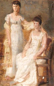 Théodore Chassériau (1819-1856) - Two Girls - BrO81 - William Morris Gallery