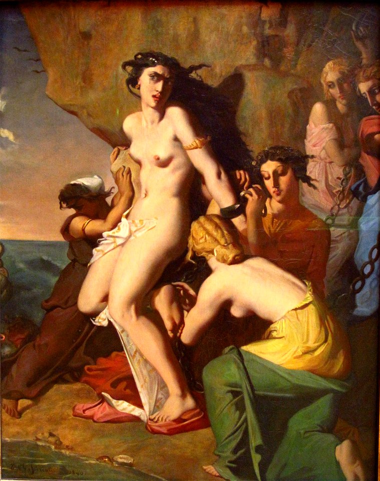 Théodore Chassériau - Andromède attachée au rocher par les Néréides (1840)
