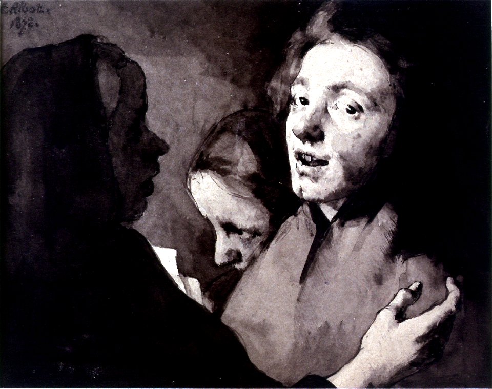 Théodule Ribot - Conversation Piece - Three Heads - Walters 372429