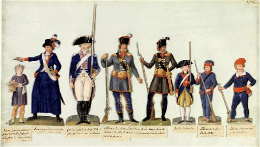 Théroigne de Méricourt, enfants, élèves et soldats par Lesueur