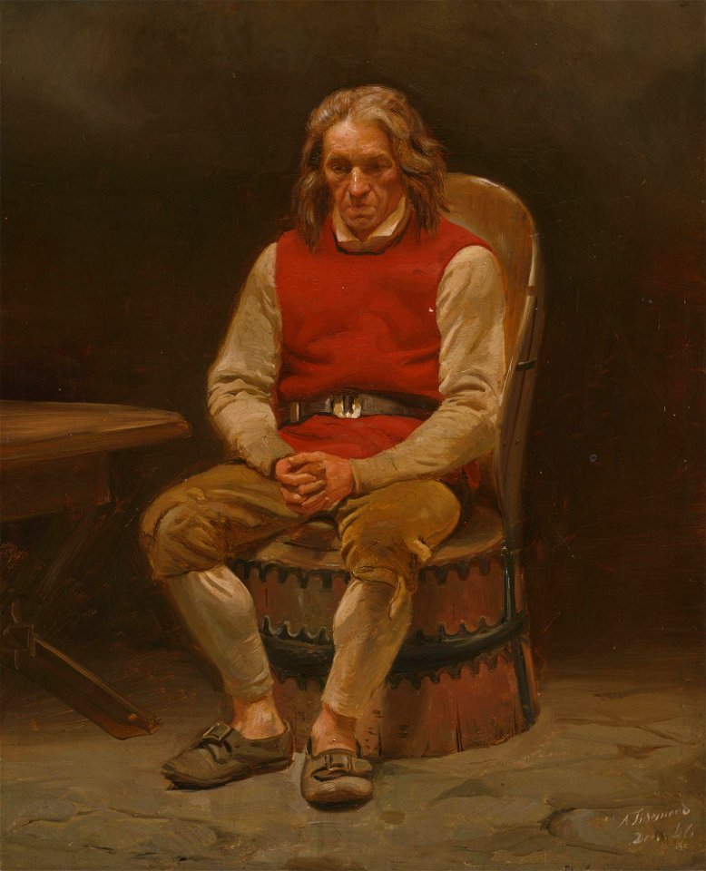 Adolph Tidemand - Seated Farmer, Study for Haugianerne - NG.M.00302-021 - National Museum of Art, Architecture and Design