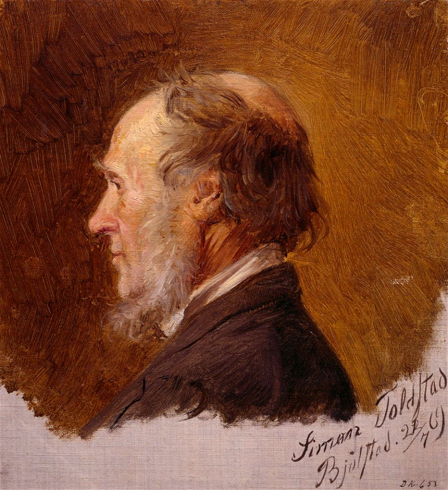 Adolph Tidemand - Portrait of Simon Toldstad. Study - NG.M.00302-031 - National Museum of Art, Architecture and Design