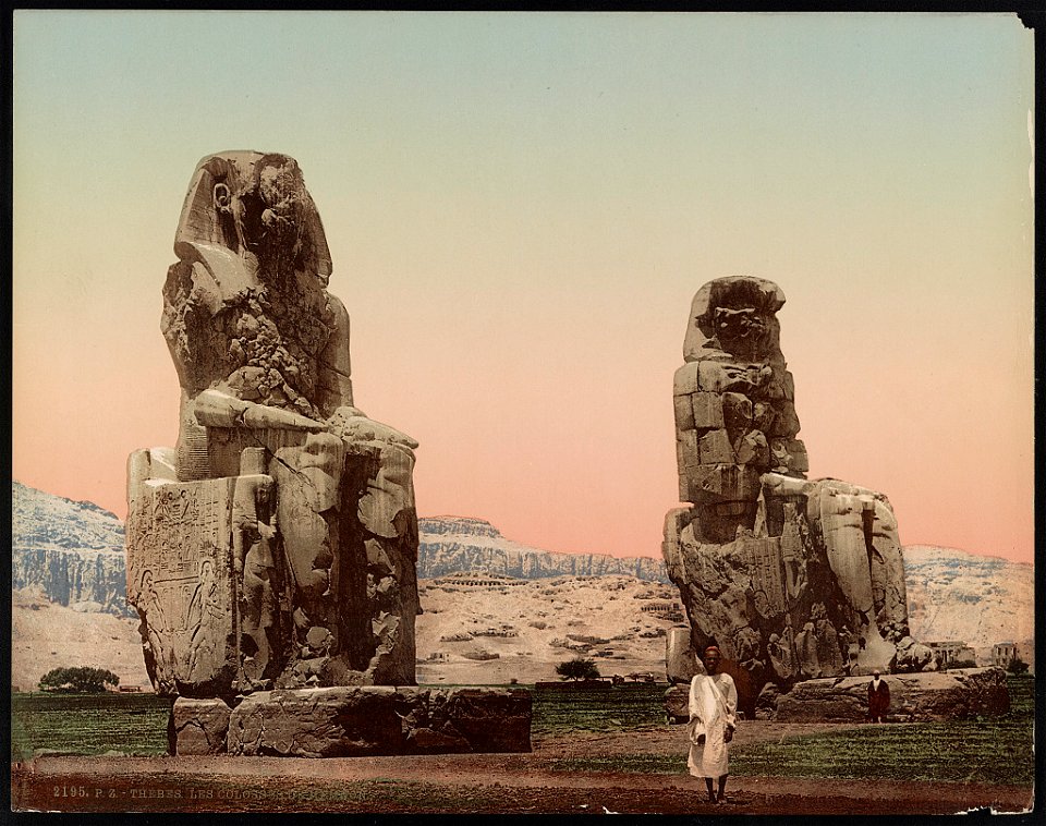 Thèbes, les Colosses de Memnon LCCN2017656989