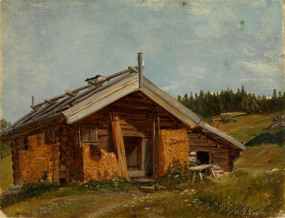 Adolph Tidemand - Farmhouse at Bolkesjø - NG.M.00302-035 - National Museum of Art, Architecture and Design