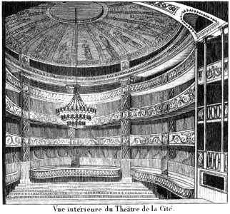 Théâtre de la Cité - Vue intérieure - Donnet 1821 plate17 GB-Ghent