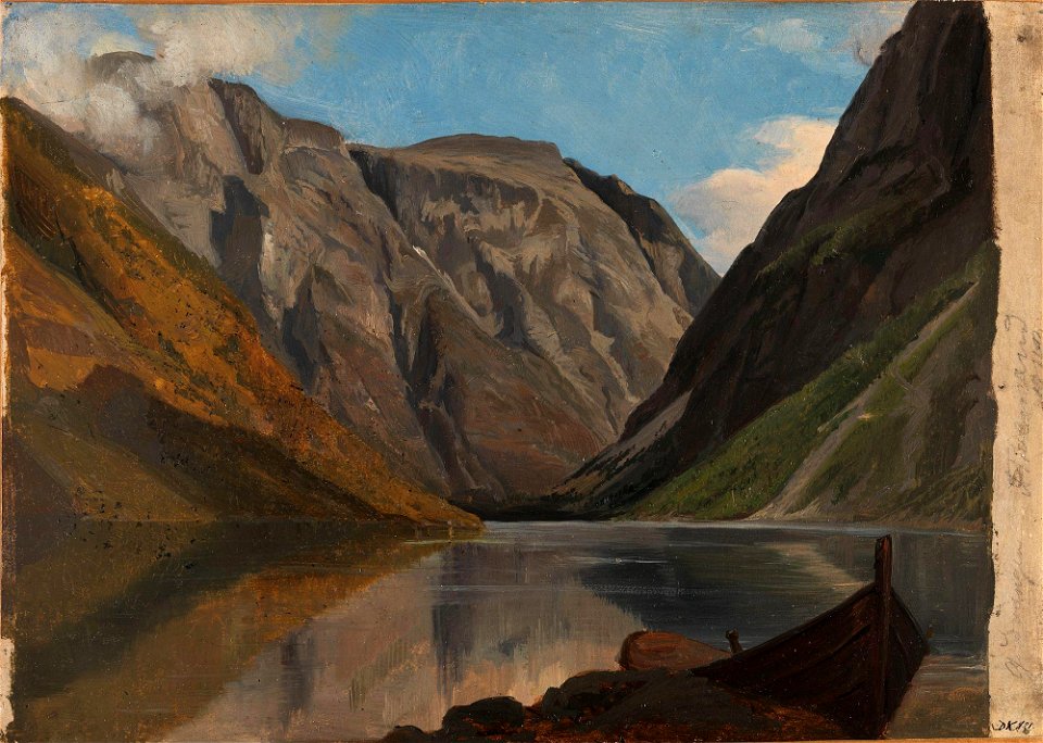 Adolph Tidemand - View of Gudvangen - NG.M.00302-076 - National Museum of Art, Architecture and Design