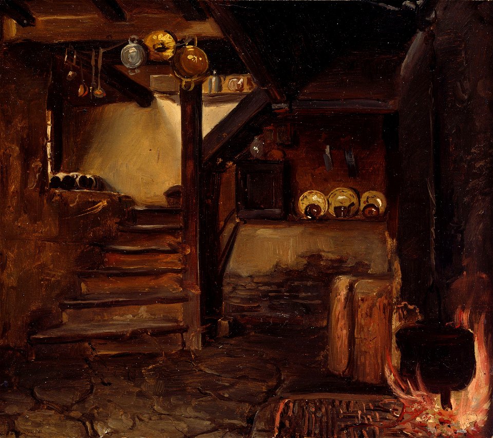 Adolph Tidemand - German Kitchen - NG.M.00302-067 - National Museum of Art, Architecture and Design