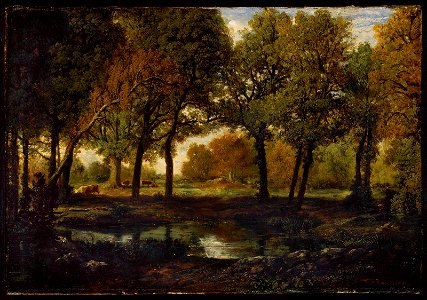 Théodore Rousseau - Pool in the Forest - 17.3241 - Museum of Fine Arts. Free illustration for personal and commercial use.