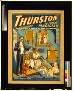 Thurston the great magician the wonder show of the universe. LCCN2014636952. Free illustration for personal and commercial use.