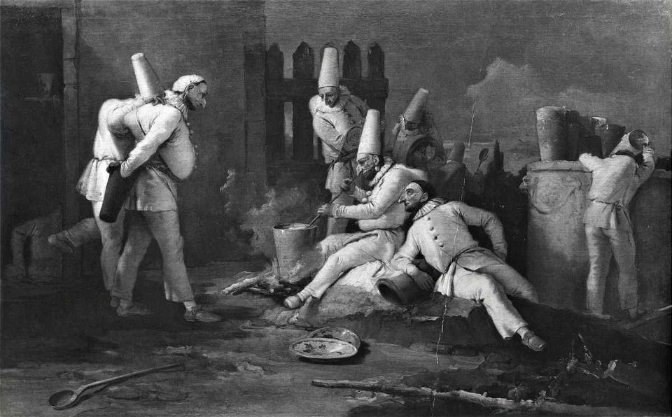 Tiepolo - Cucina di Pulcinella, 1760 - 1770, Cailleux