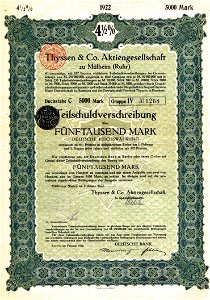Thyssen & Co AG 1922